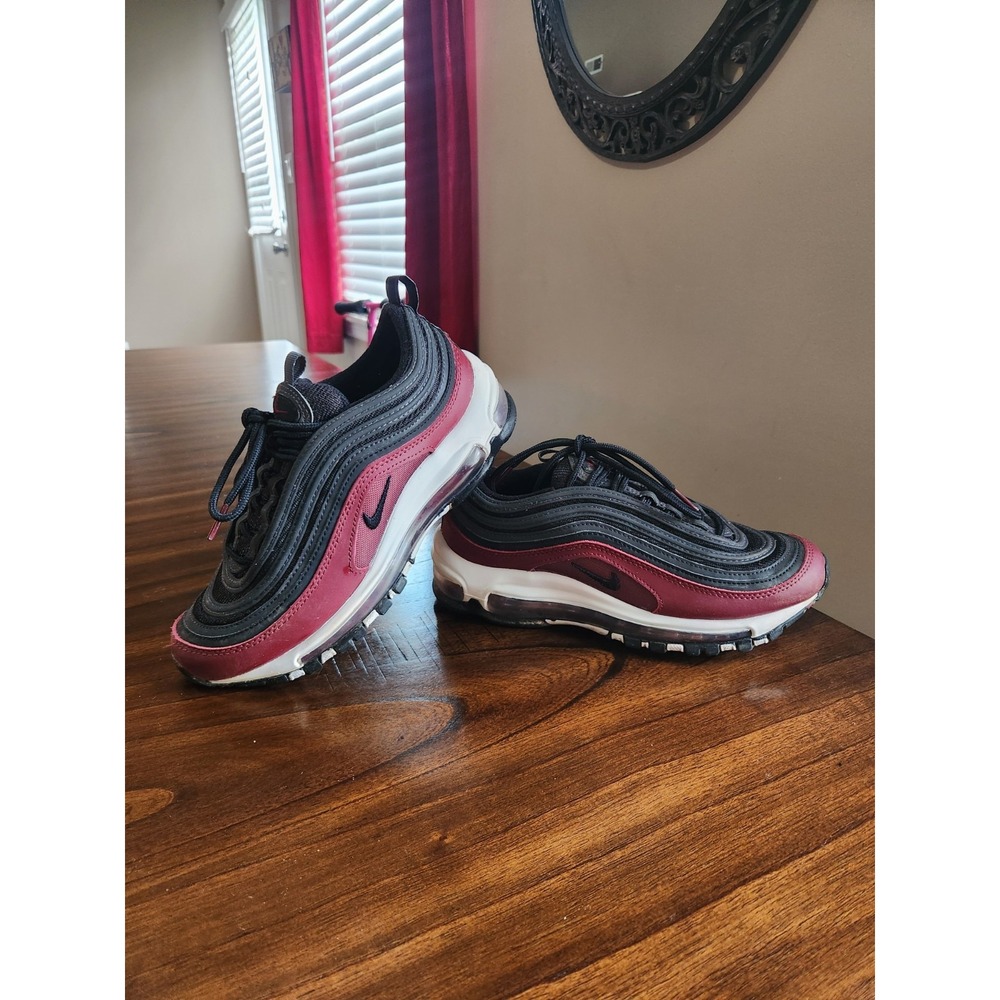 Nike Air Max 97 Team Red Antracite Black Shoes 921522-600 Size 4.5Y Grade School